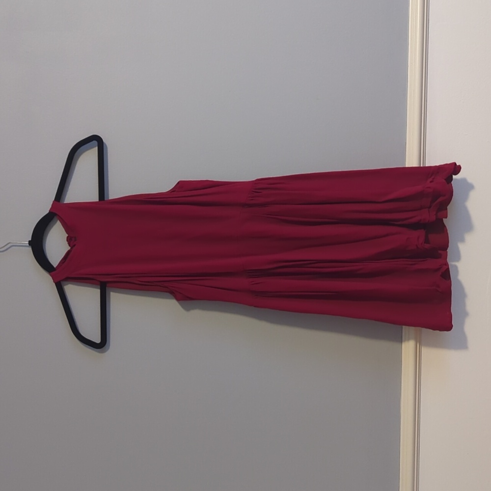 Red High Neck Dress